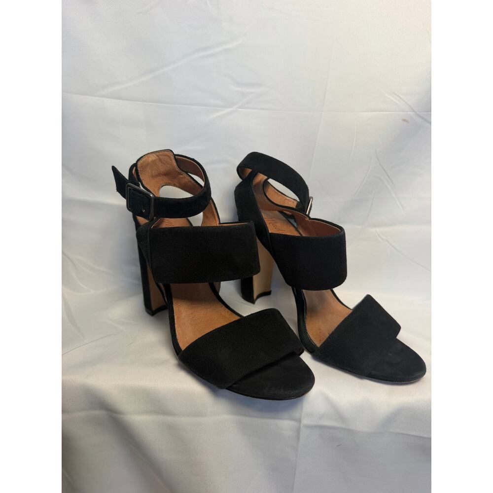 Madewell Black Suede Strappy Octavia Sandals Leather Goth Formal Women’s 6.5